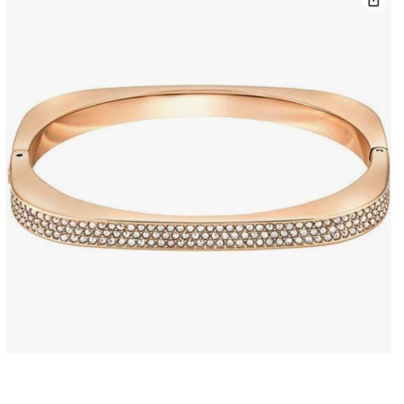 SWARVOSKI VIO GOLD CRYSTAL BANGLE BRACELETE - Picture 1 of 7